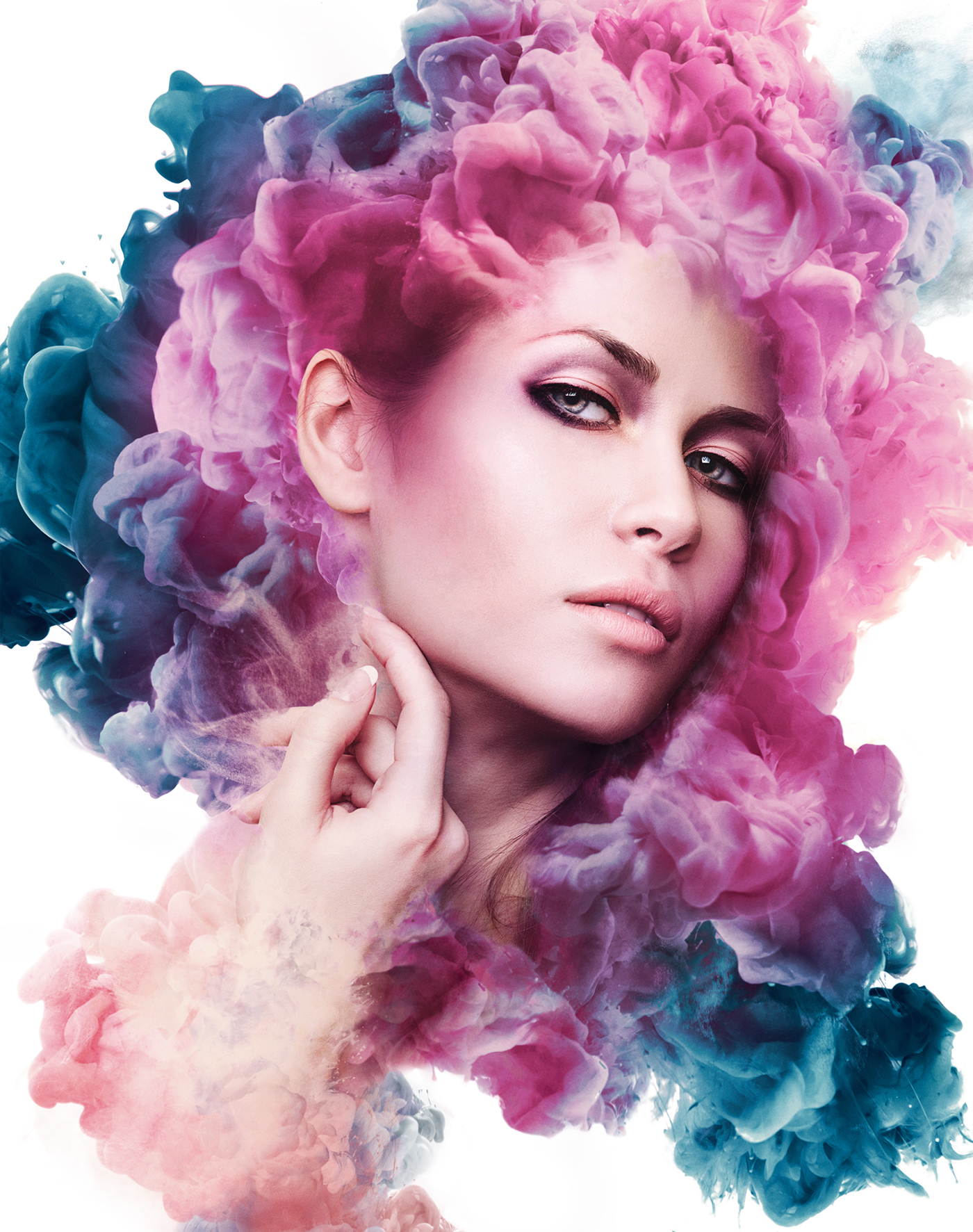 advanced photoshop drew lundquist ink cloud color vibrant beauty model
