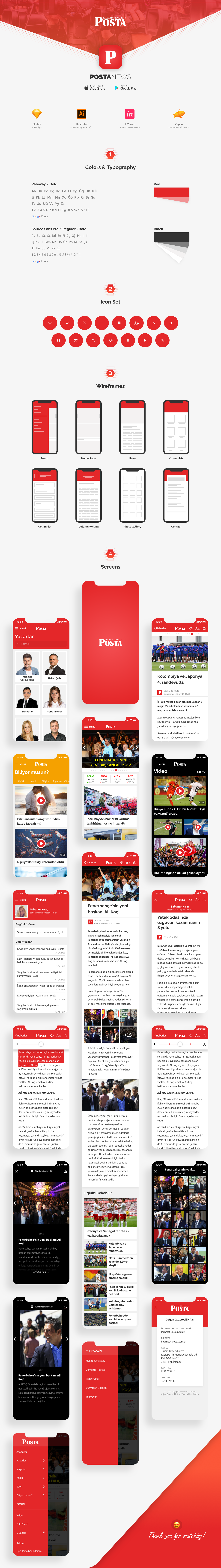 news journalism   newspaper Digital News News App posta POSTA NEWS POSTA GAZETESİ iOS App UI