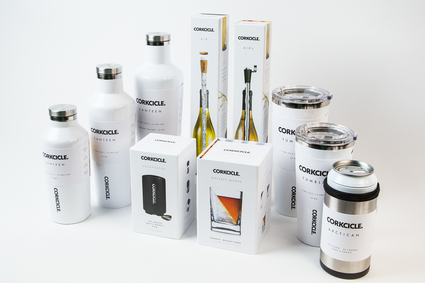 Packaging product Retail brand Photography  design Corkcicle colorful