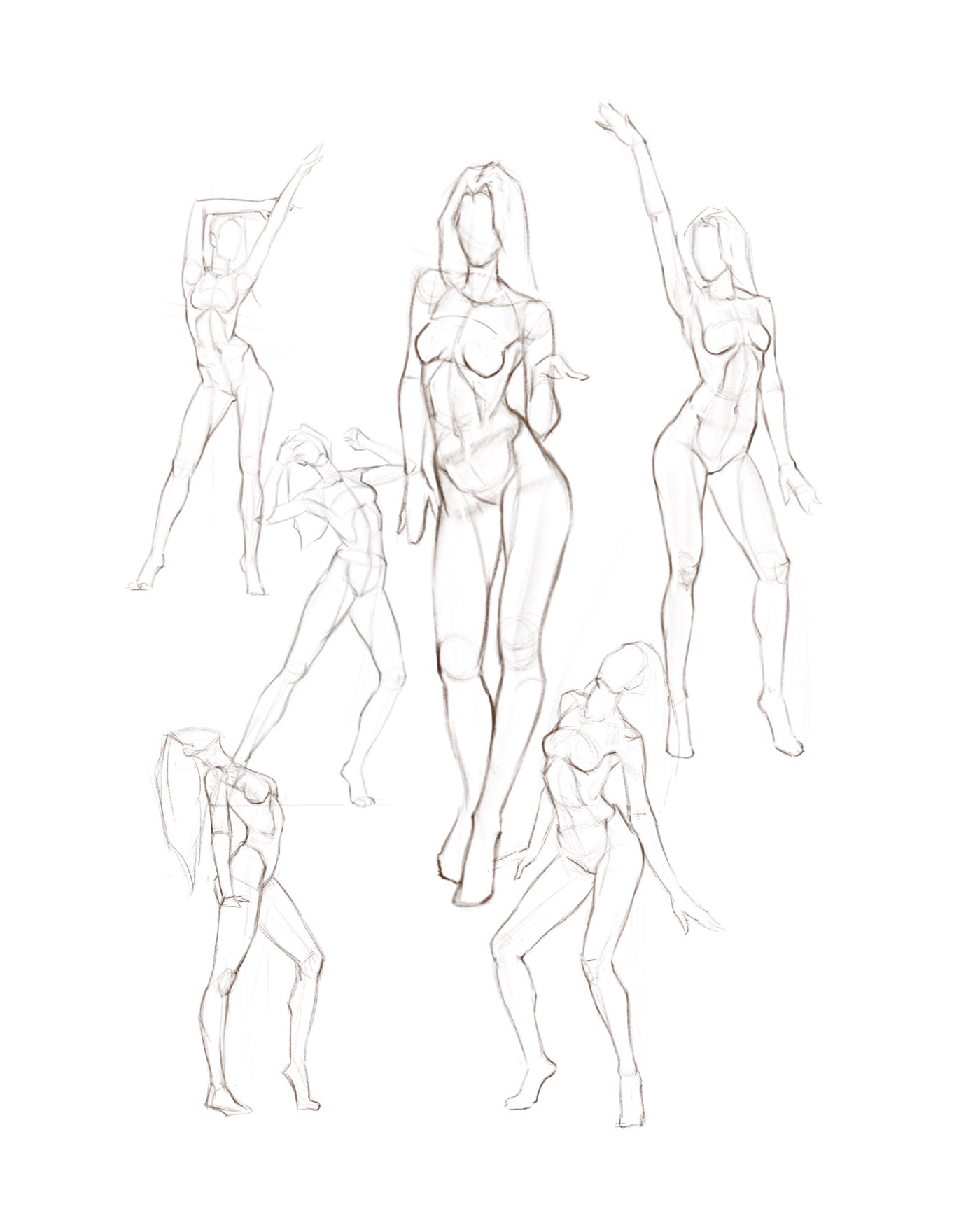 Drawing  sketch sketching portrait model dancer