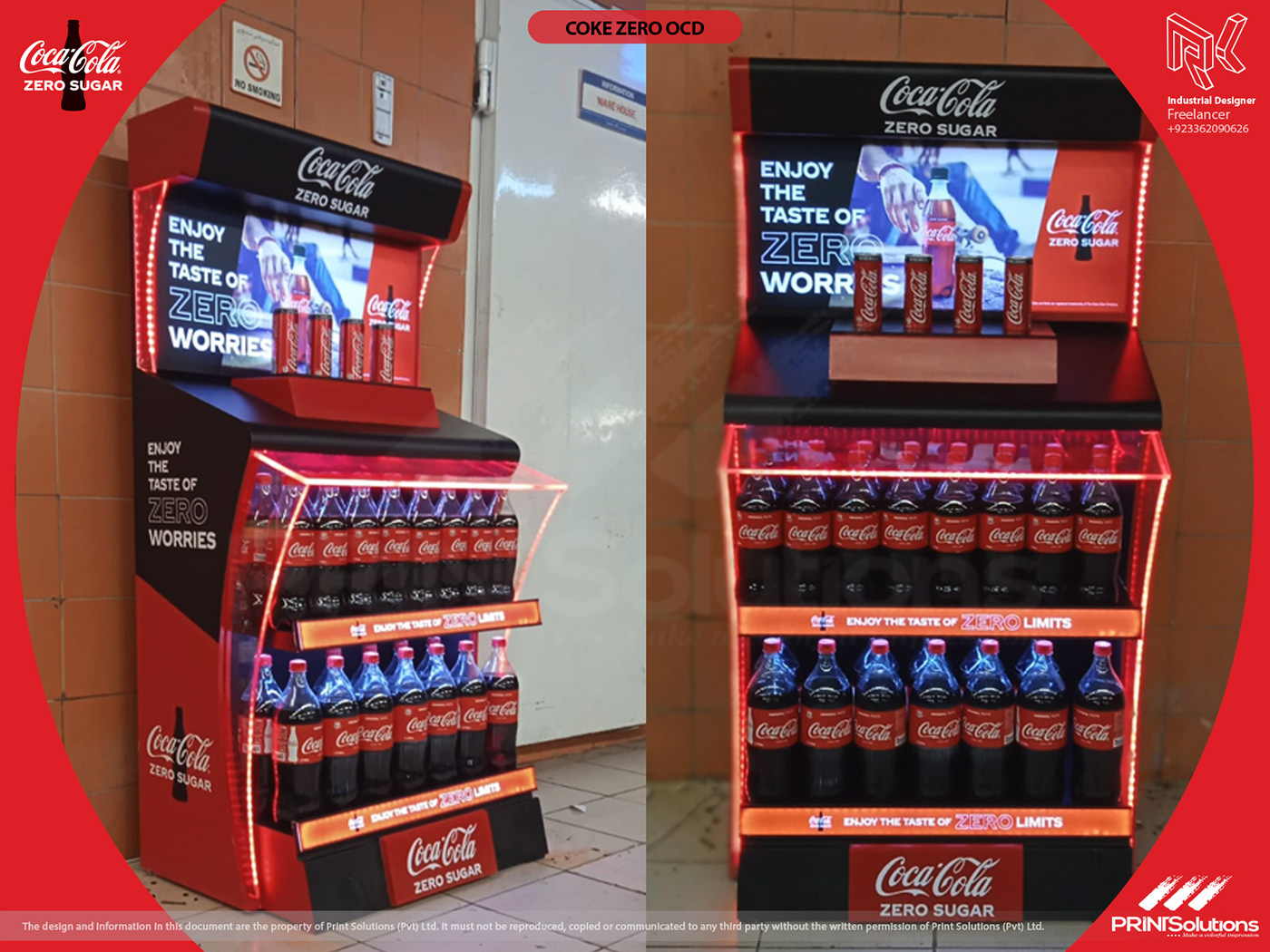 booth coke Display OCD pop posm Retail Stand sugar zero