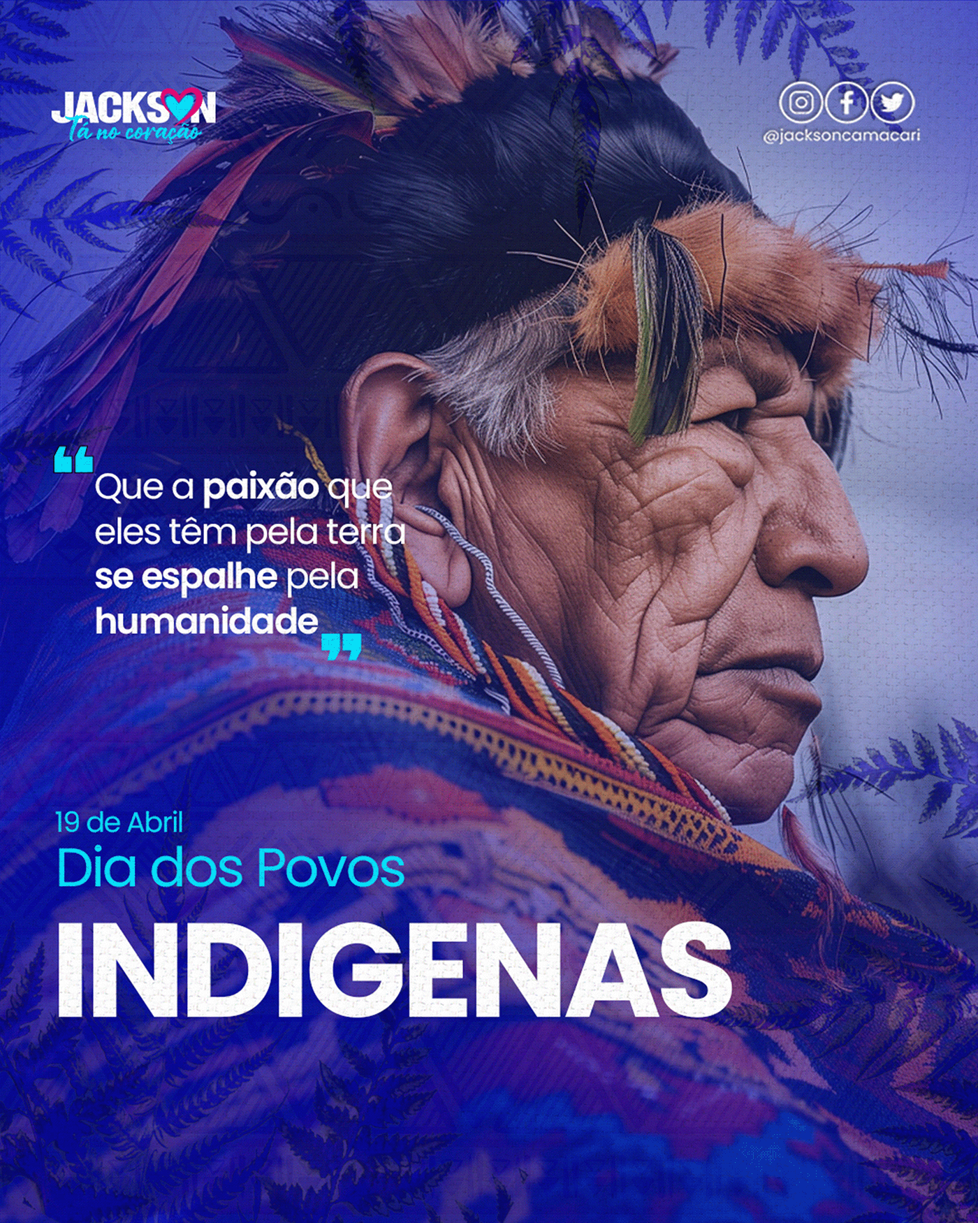 indigena photoshop Social media post Socialmedia design marketing   DIA DO INDIGENA Dia do Indio Indios Brasileiros