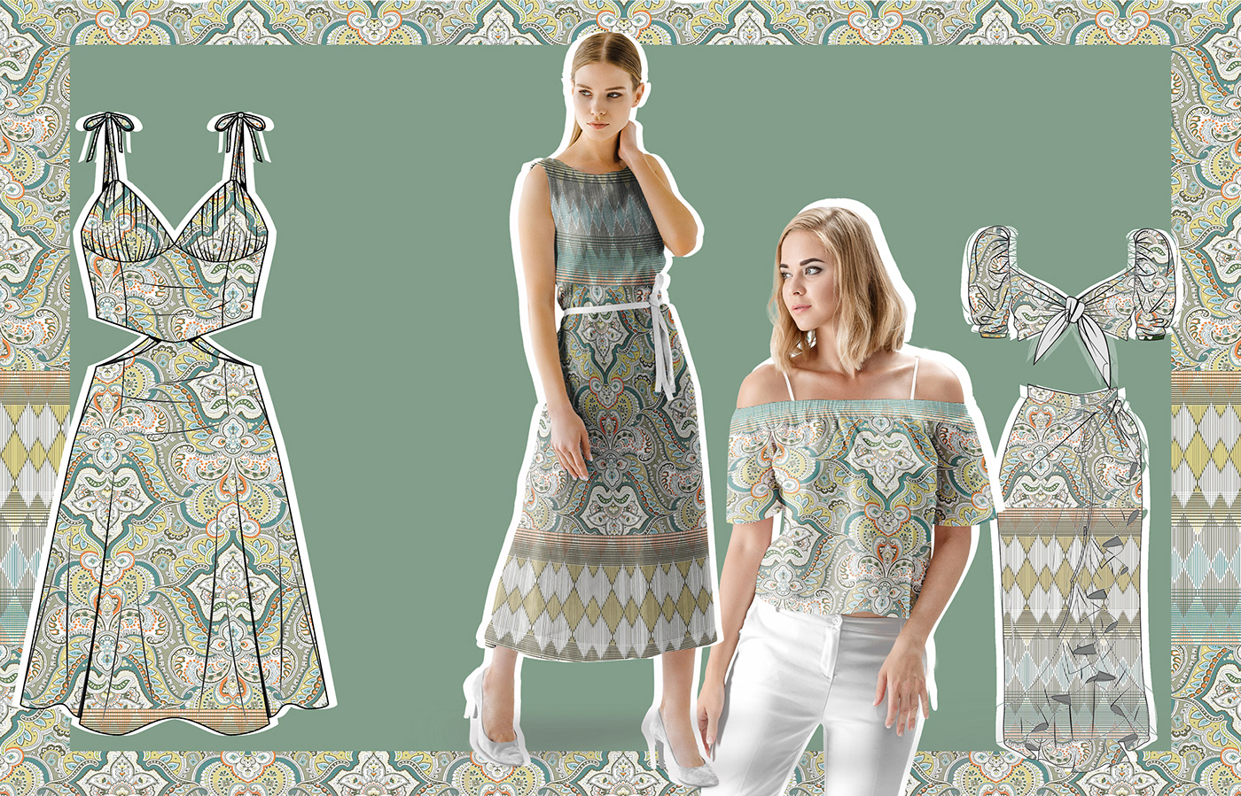 dress Clothing textile hijab pattern seamless print Graphic Designer sublimation scarf