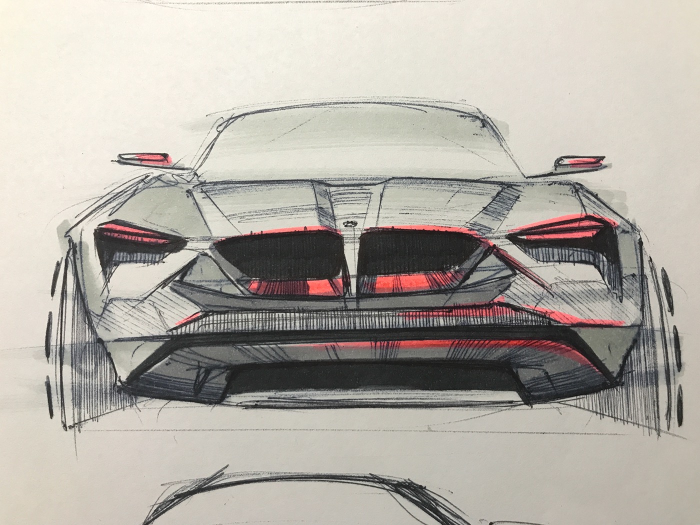 car sketch design car design Render photoshop ILLUSTRATION 