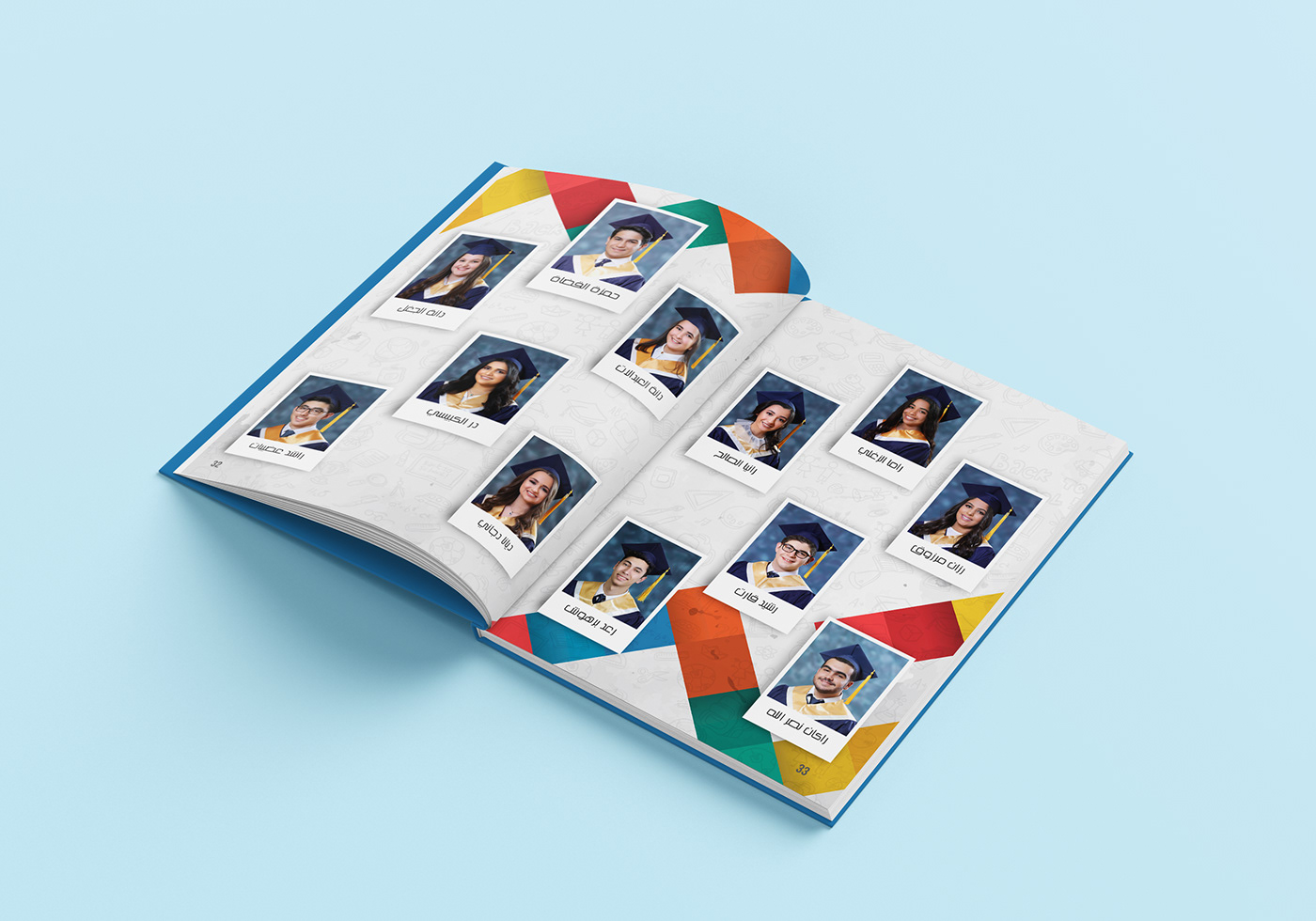 yearbook Bookdesign graphicdesign POLAROID InDesign book photos yearbookdesign