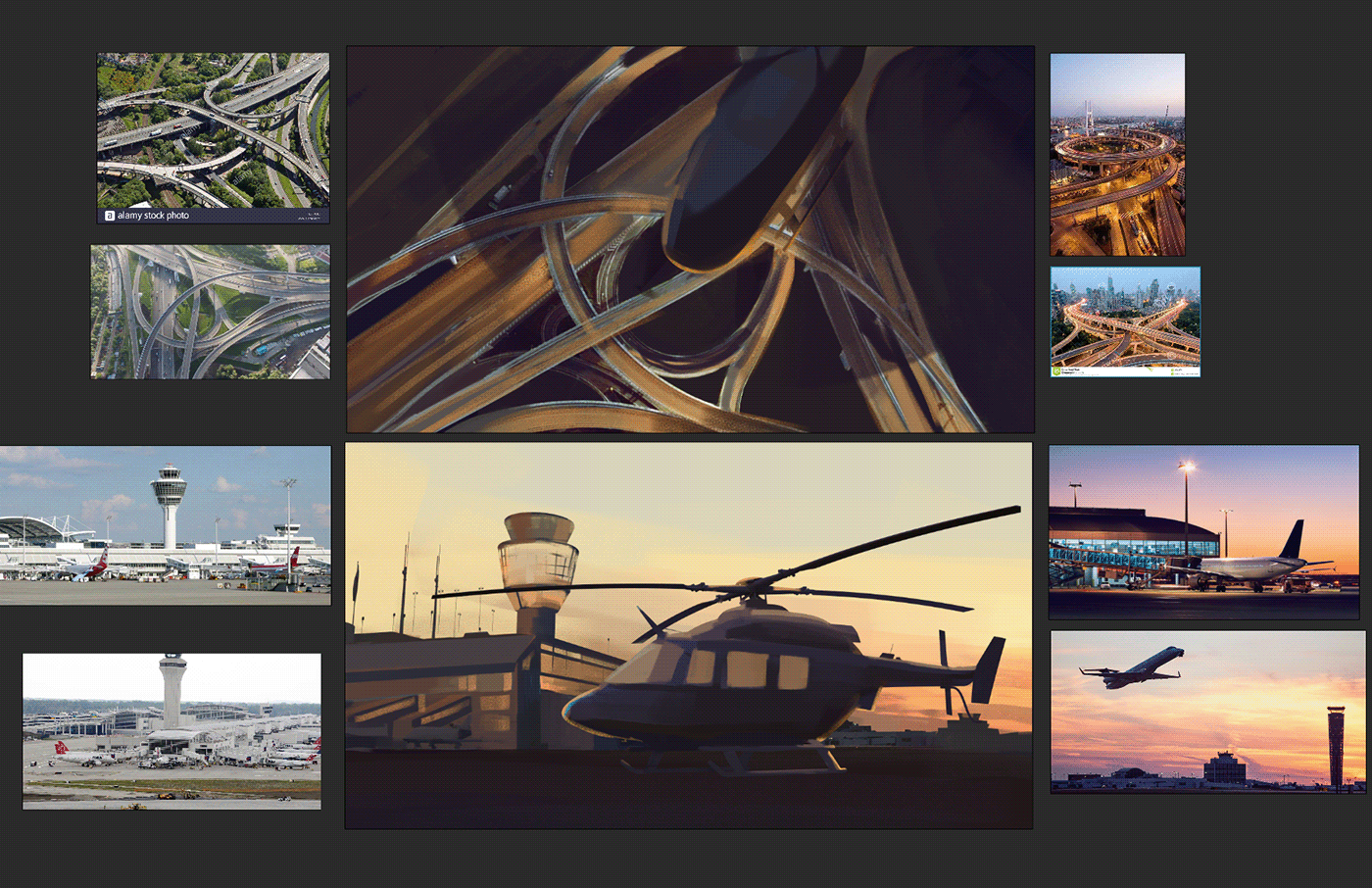 3D Render helicopter New York CG photoreal aviation city airport china