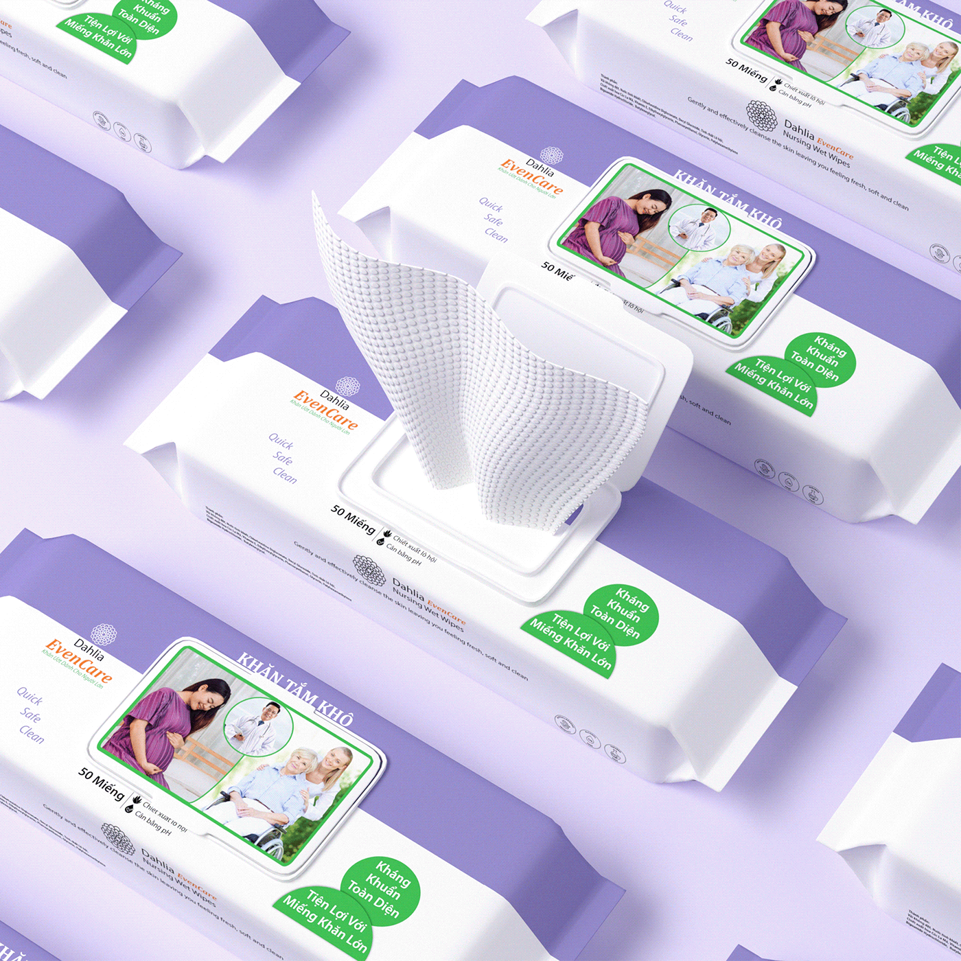 tissue wipes packaging design Wet wipes towels cotton Tissue Box khăn giấy