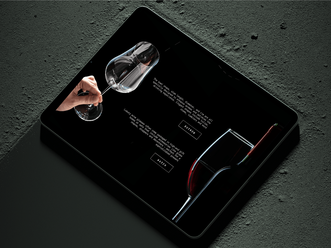 Ecommerce Website Design for Wine glass store