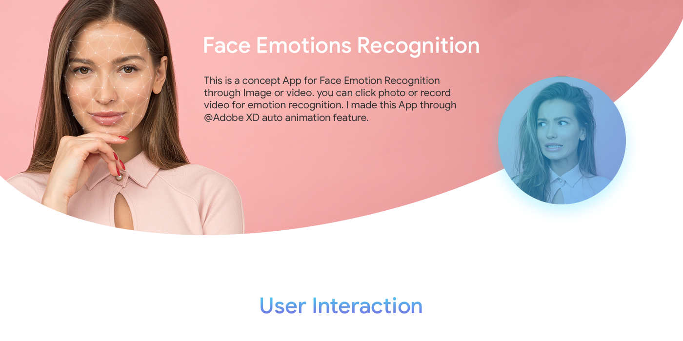 Face Recognition Adobe XD Auto animation UserInterface ux UI ingeniouspixel Emotions Recognition