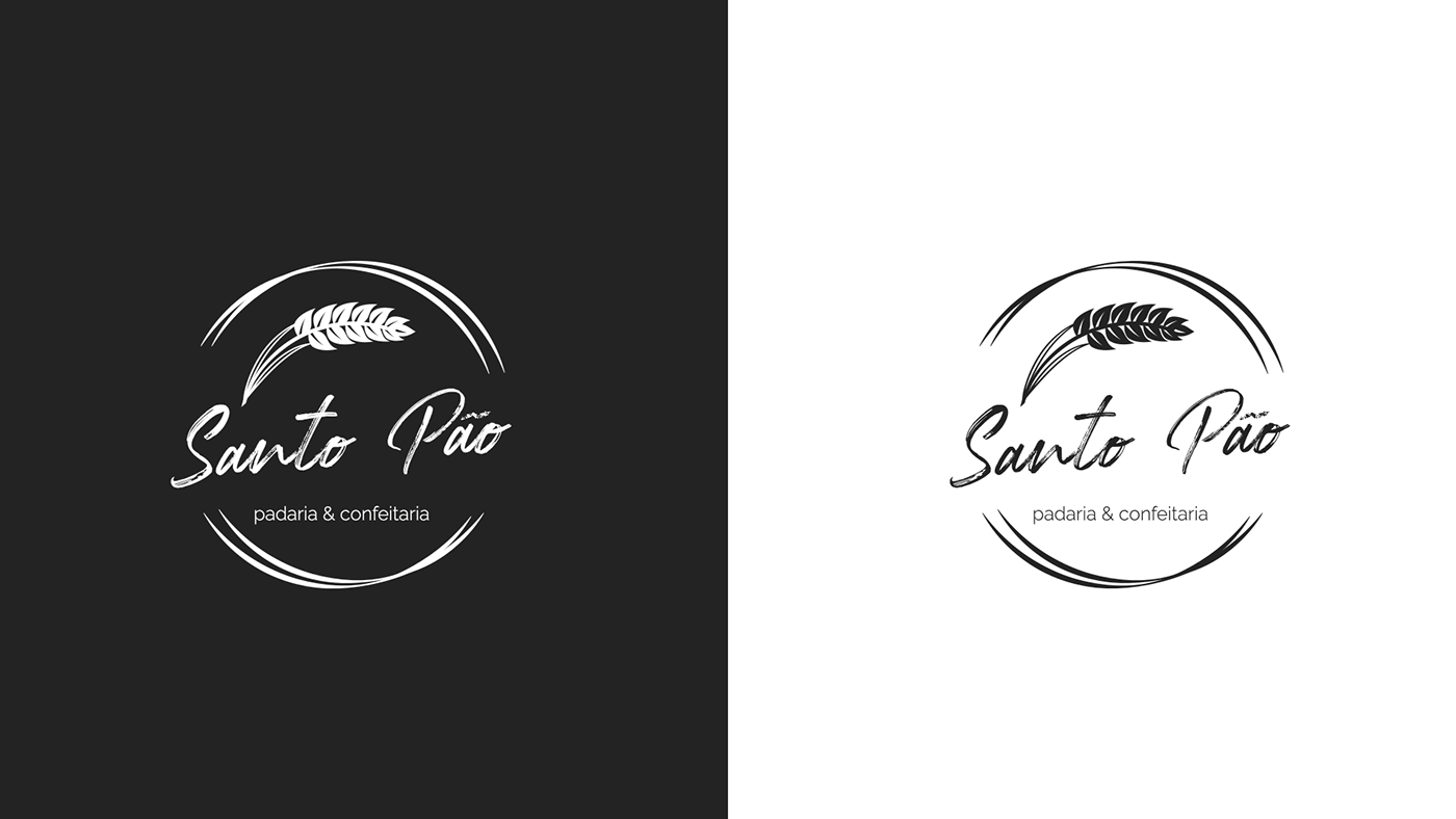 branding  marca Padaria identidade visual pao Logo Padaria santo pão