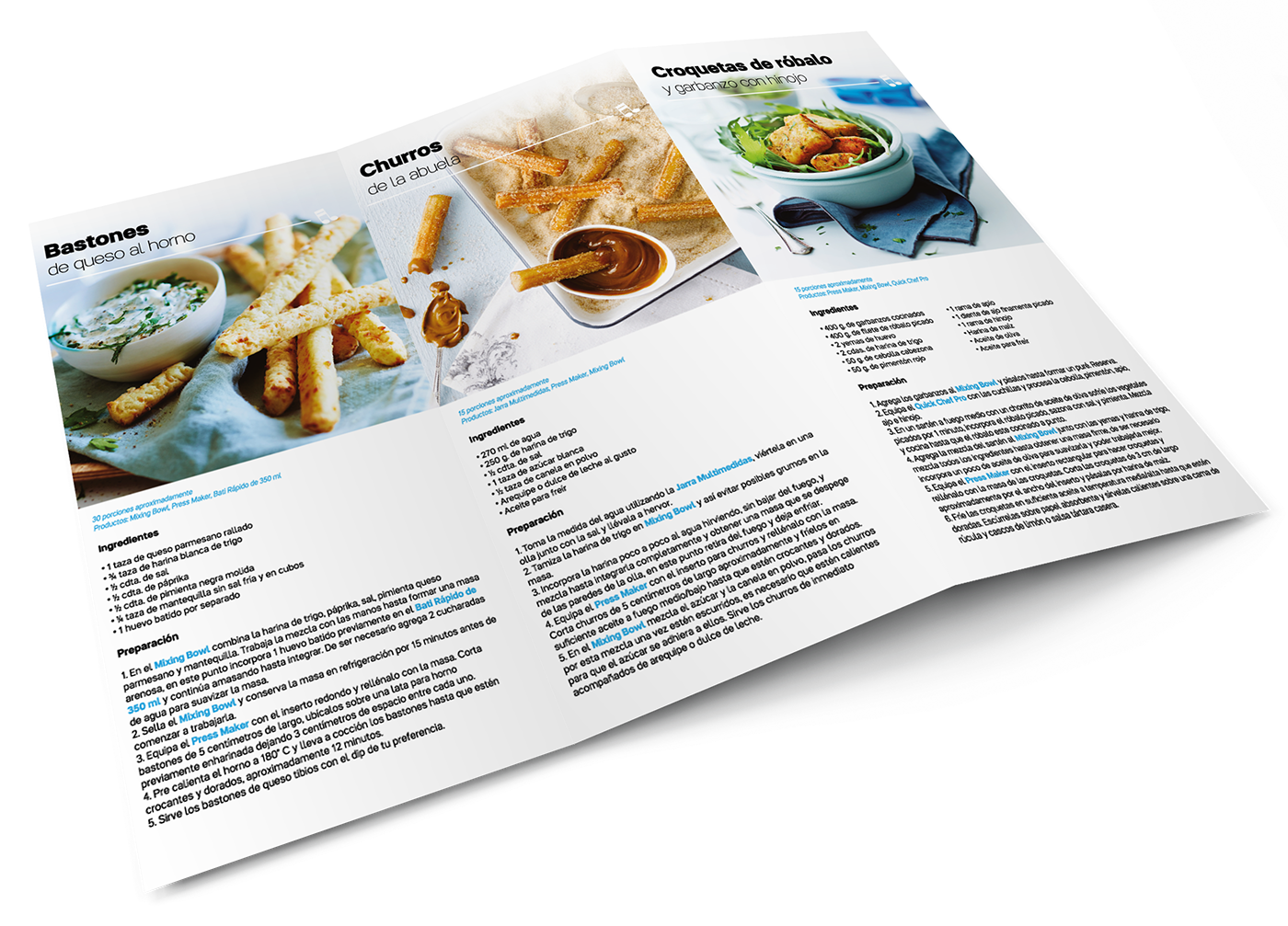tupperware print folding folleto triptico Food  cook brand
