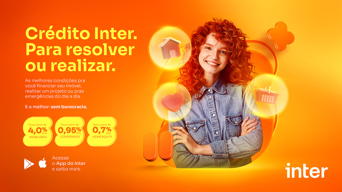 banco Banco Inter belo horizonte campanha daniel fantini  inter key visual kv Direção de arte diretor de criação