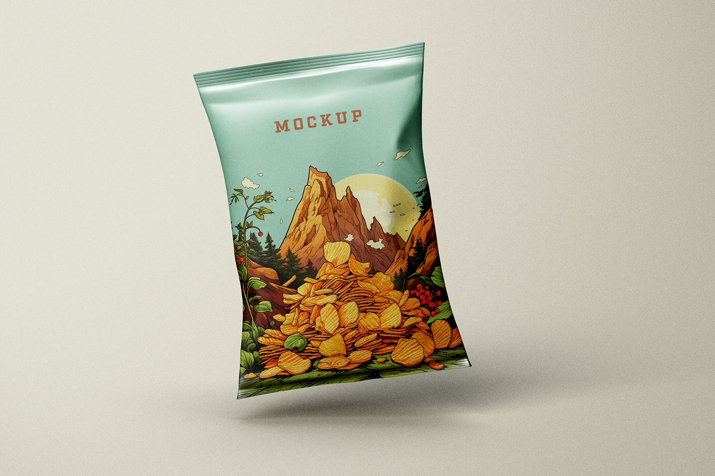 chips package Mockup free Packaging packaging design Pack design branding  snack