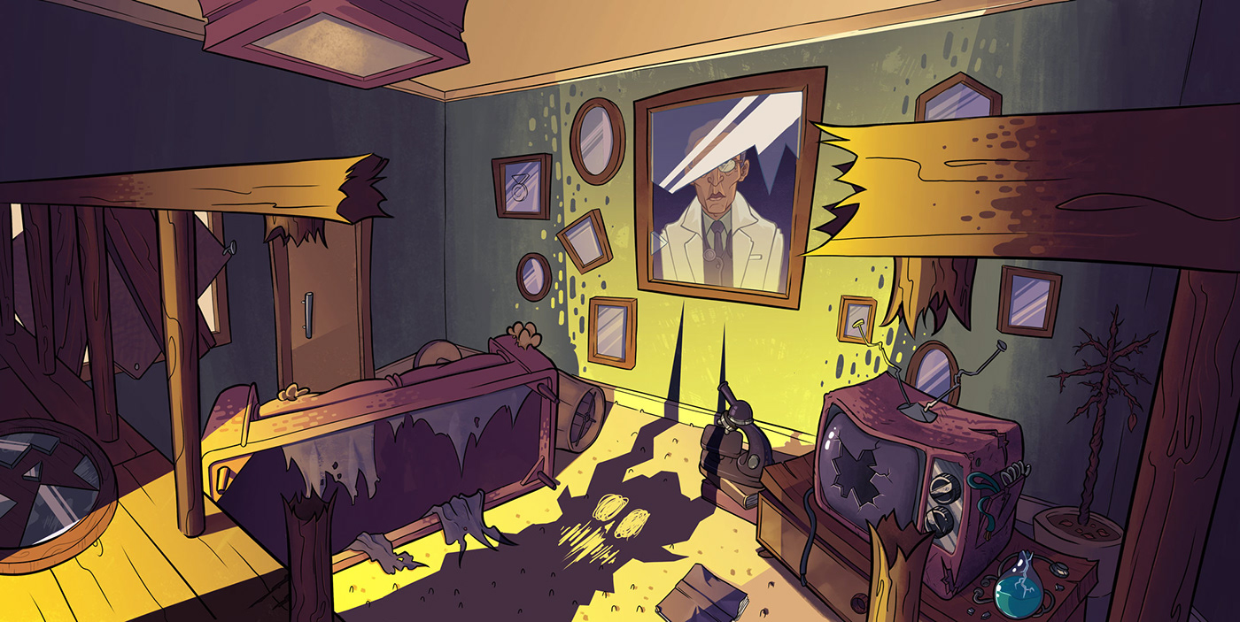Background for animation or game, inspired by the work "The Monster Doctor". 
