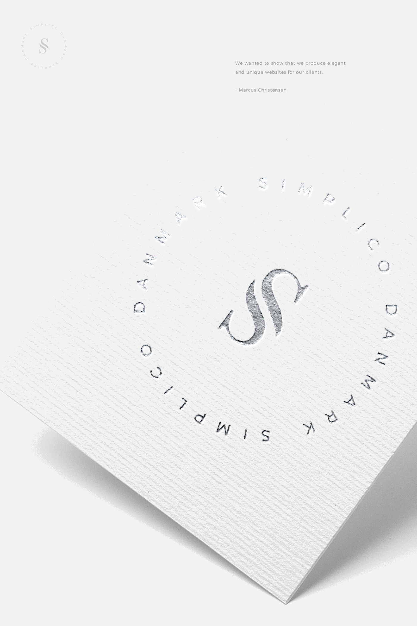 elegant webagency foil silver serif branding  Calligraphy   simplico shiny luxery