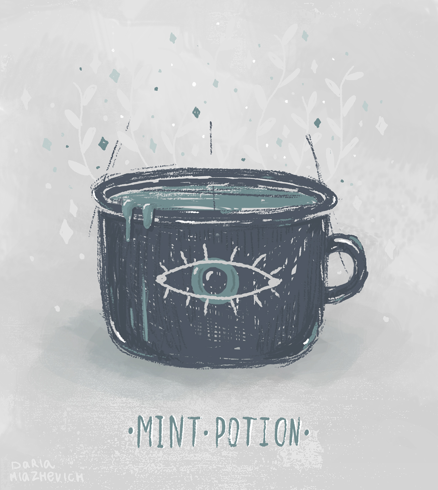 Halloween potion witch ILLUSTRATION  sketch eye Magic   spell Mug  craft