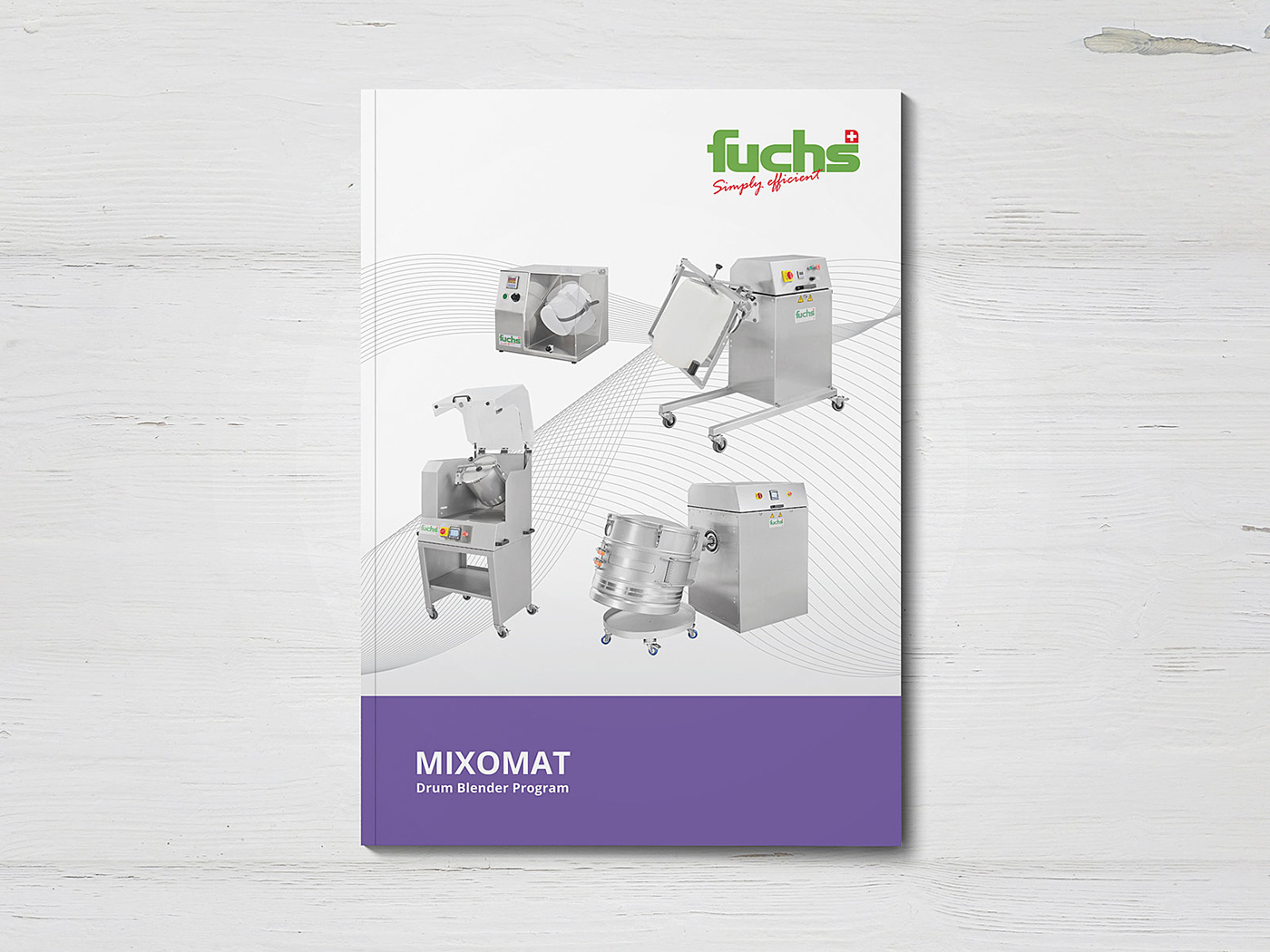 machine brochure Engineering  Catalogue drum mixers booth brochure technical design InDesign Layout