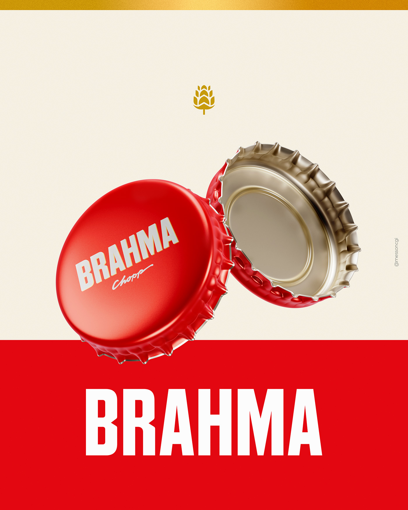 beer brahma chopp brewery ambev bière rendering beer label Social media post Advertising 