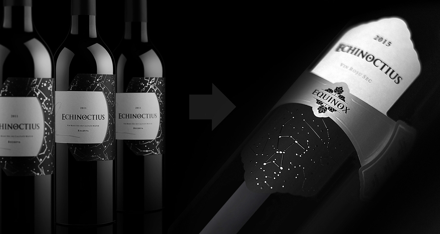 design branding  Packaging Equinox Echinoctius Label wine