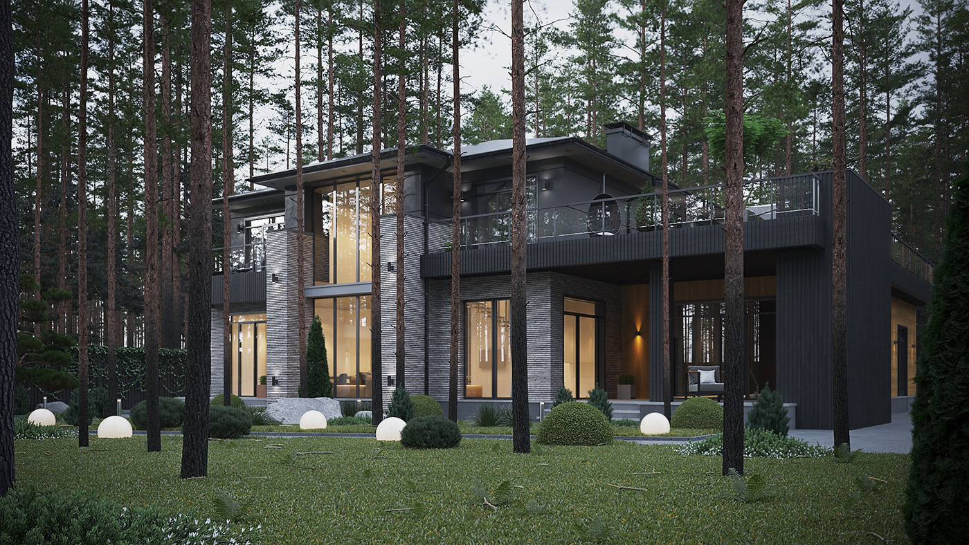 3D 3ds max architecture archviz corona exterior house interior design  Render visualization