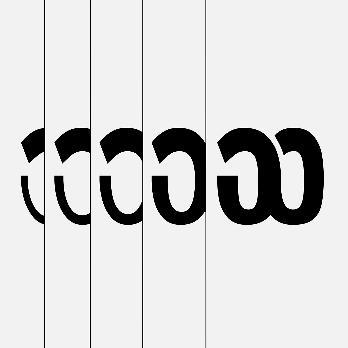 wabla Typeface font variablefont light bold type typedesign ABC typography  