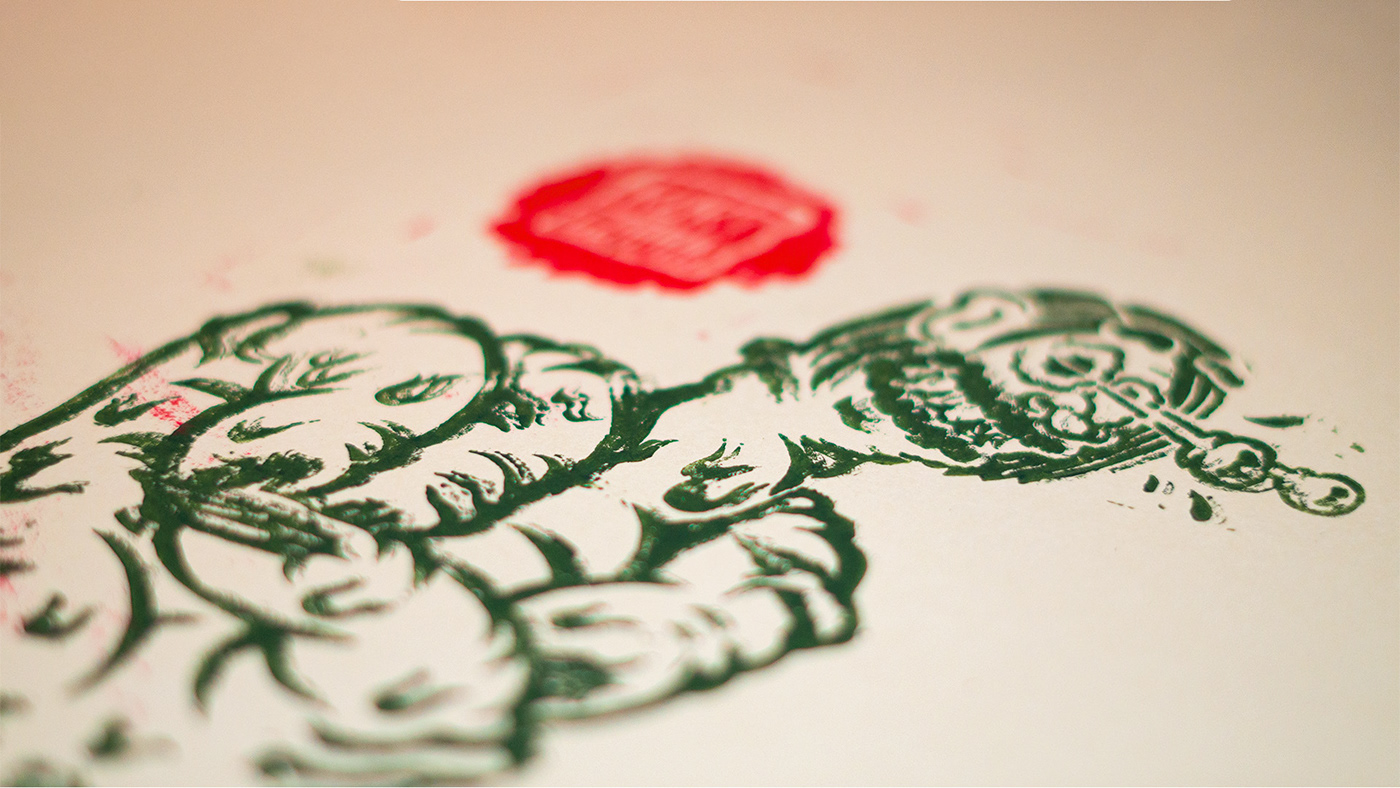 illustrtation kurt cobain linocut linogravure Linoprint nirvana