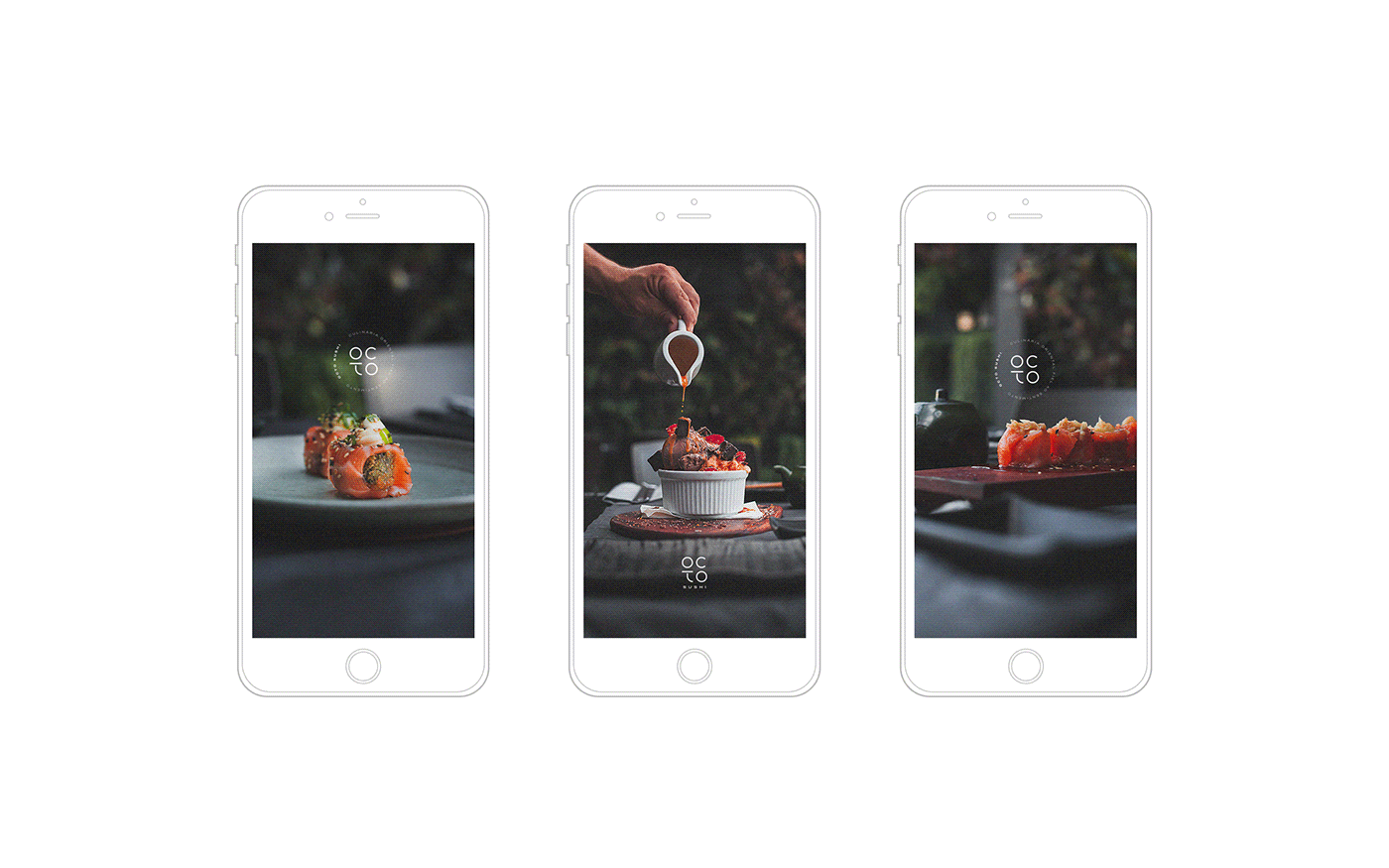 brand branding Food Logotype menu minimal oriental restaurant Sushi