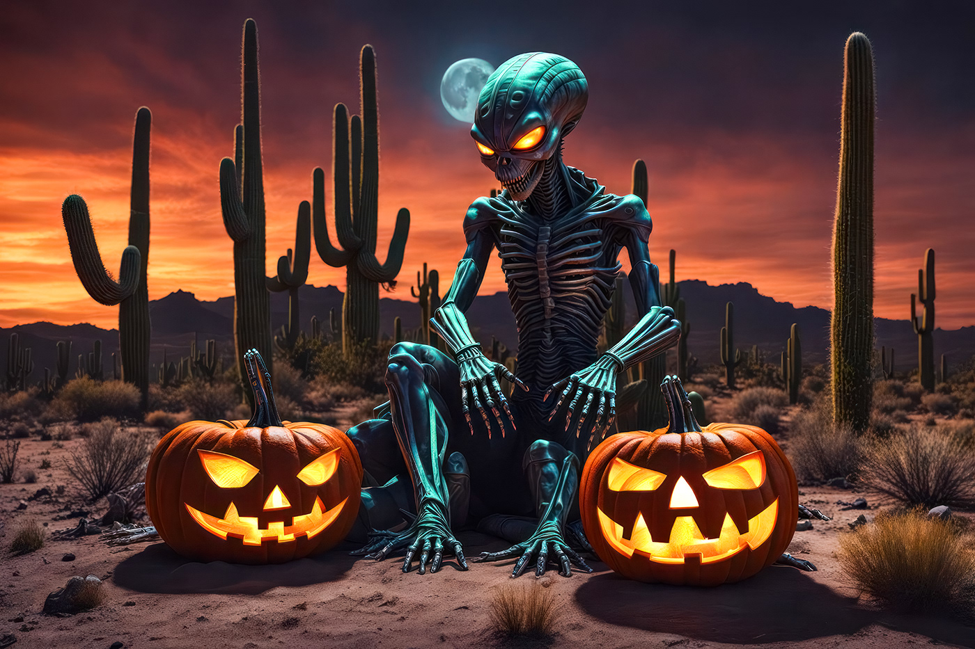 The Desert Southwest Cryptids are working away on their jack o lanterns in preparation for Halloween