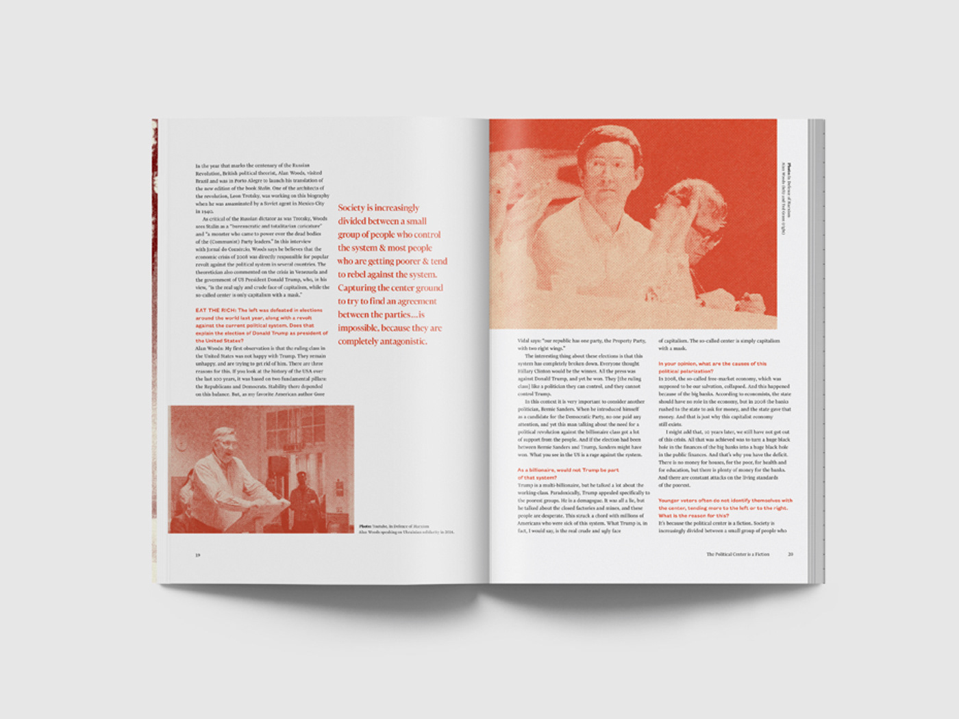 america bernie halftone Layout Design magazine marxism politics socialism editorial design  equality