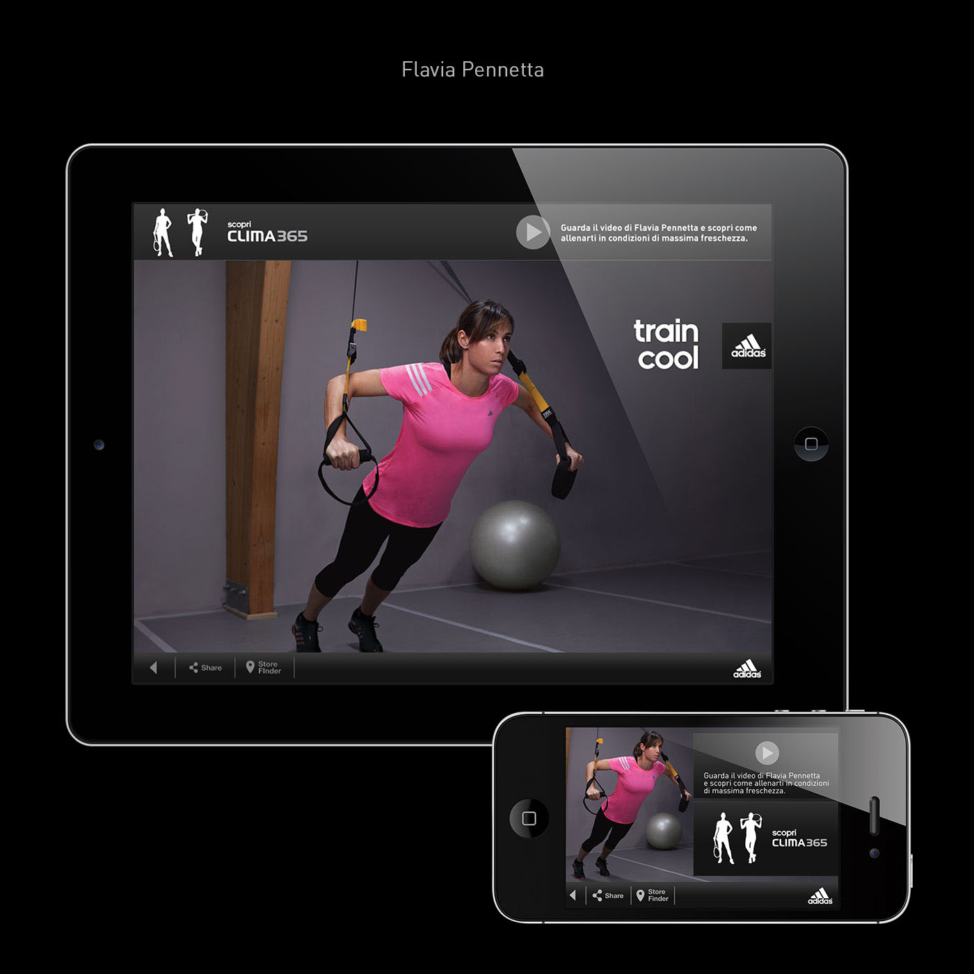 adidas training Italy iPad iphone apps storyboard daniele de rossi flavia pennetta valentina vezzali alessandro matri martin castrogiovanni football tennis fencing