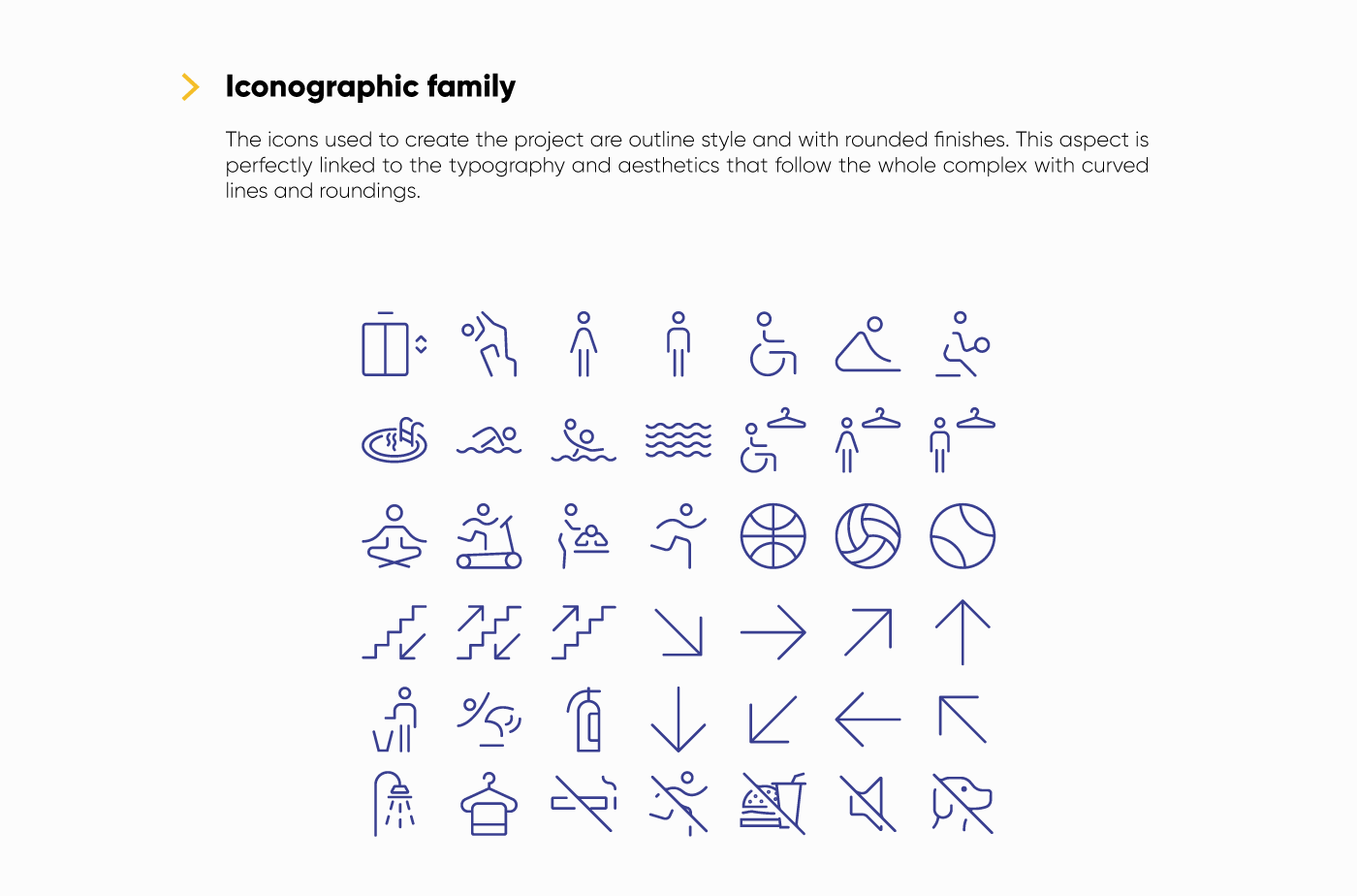 Icon family design for a college wayfinding system