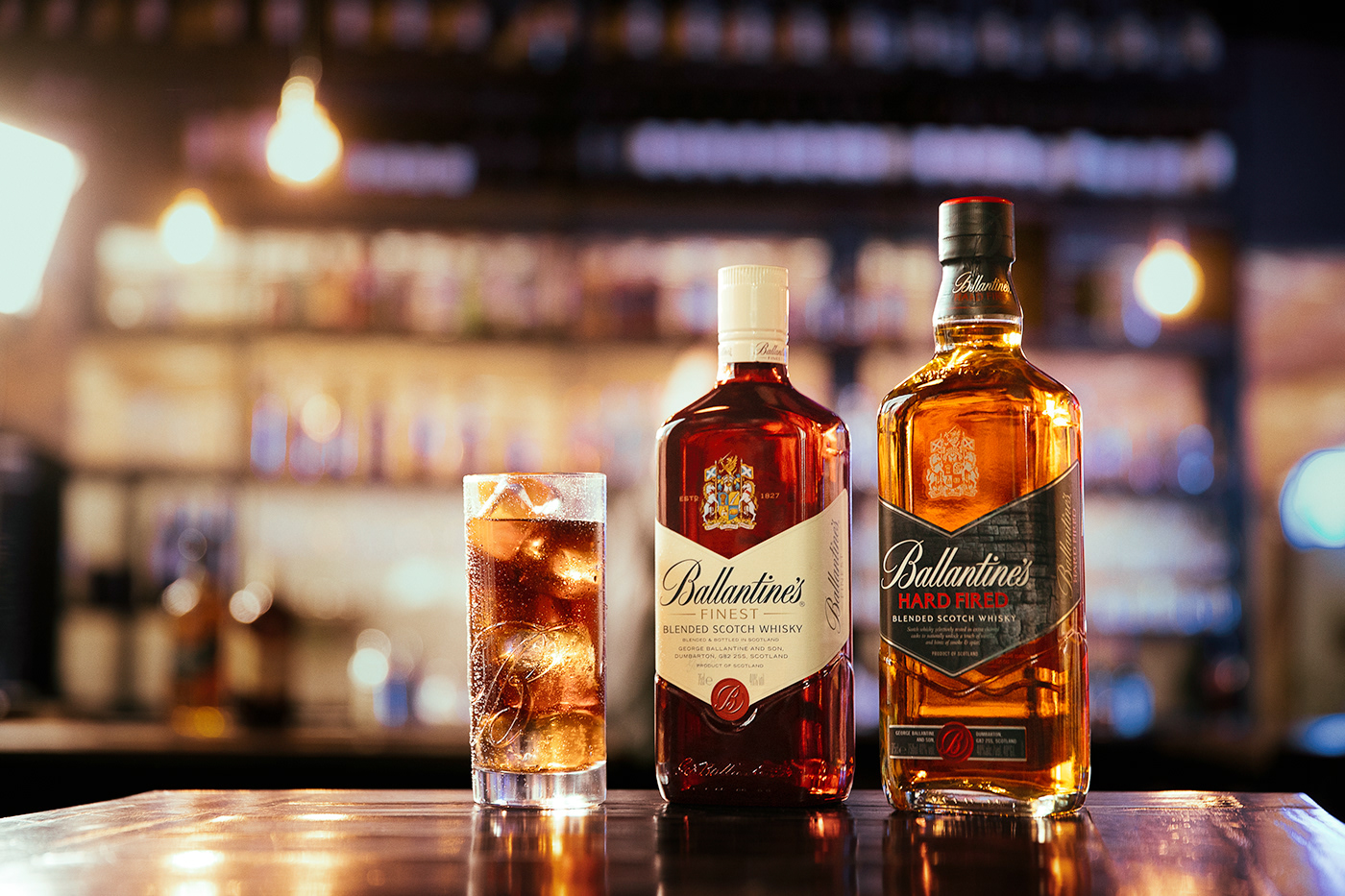 alcohol ballantines beverage bottle drink Photography  retouch retouching  Whiskey Whisky