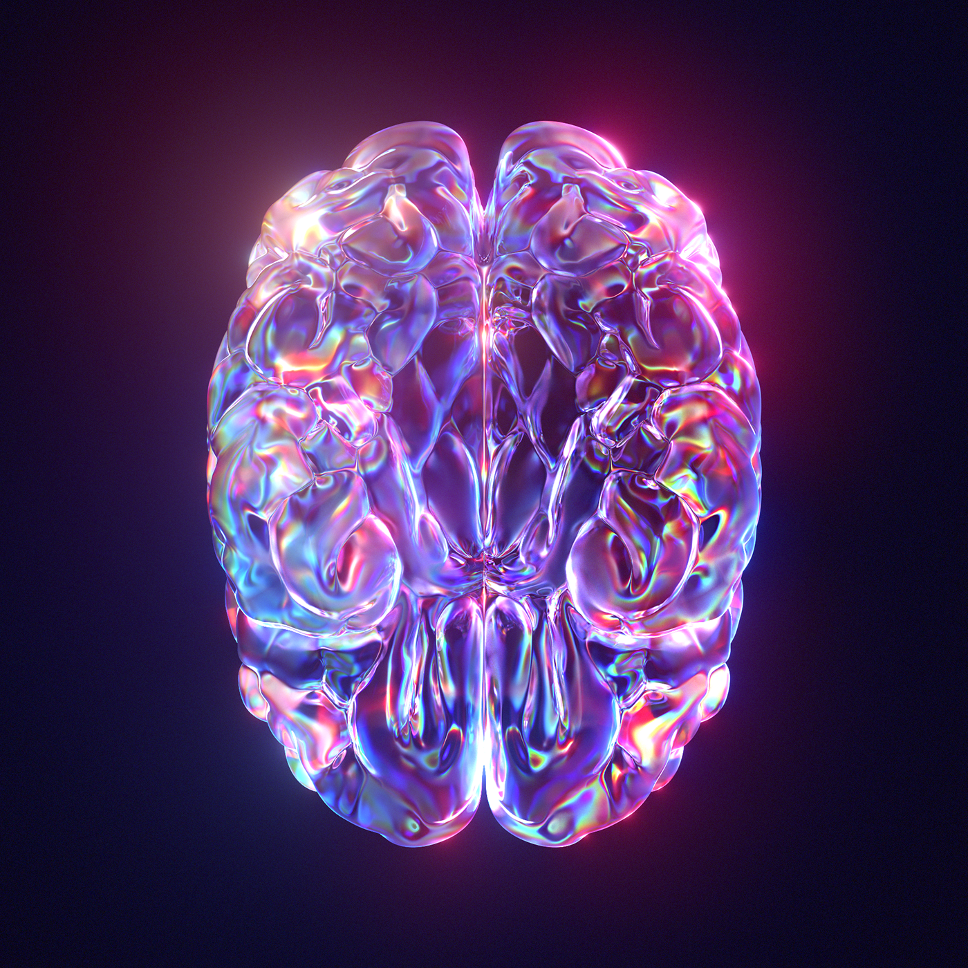 neon glass purple compositing brain diamonds IOR   dispersion Chromatic abberations