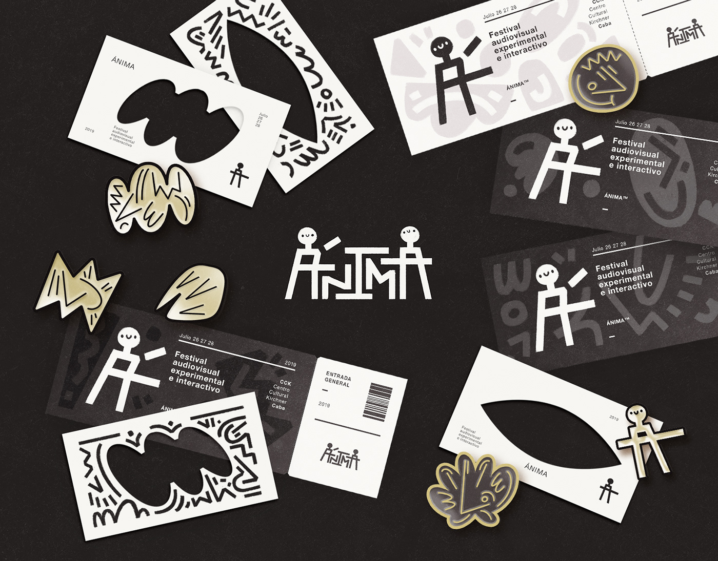 branding  logo identity Event festival design black and white animation  ILLUSTRATION  nahuel bardi