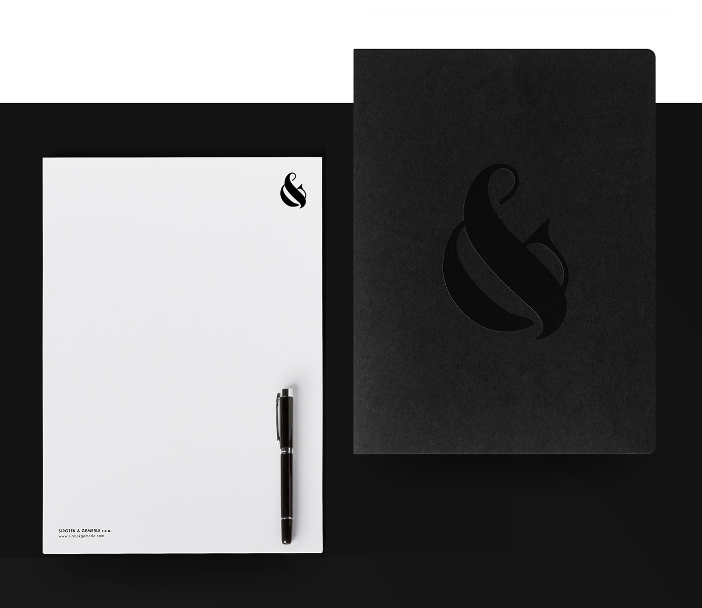 Sirotek Gemerle creative advertise agency b&w logo design black and white video brand identity visual minimal elegant