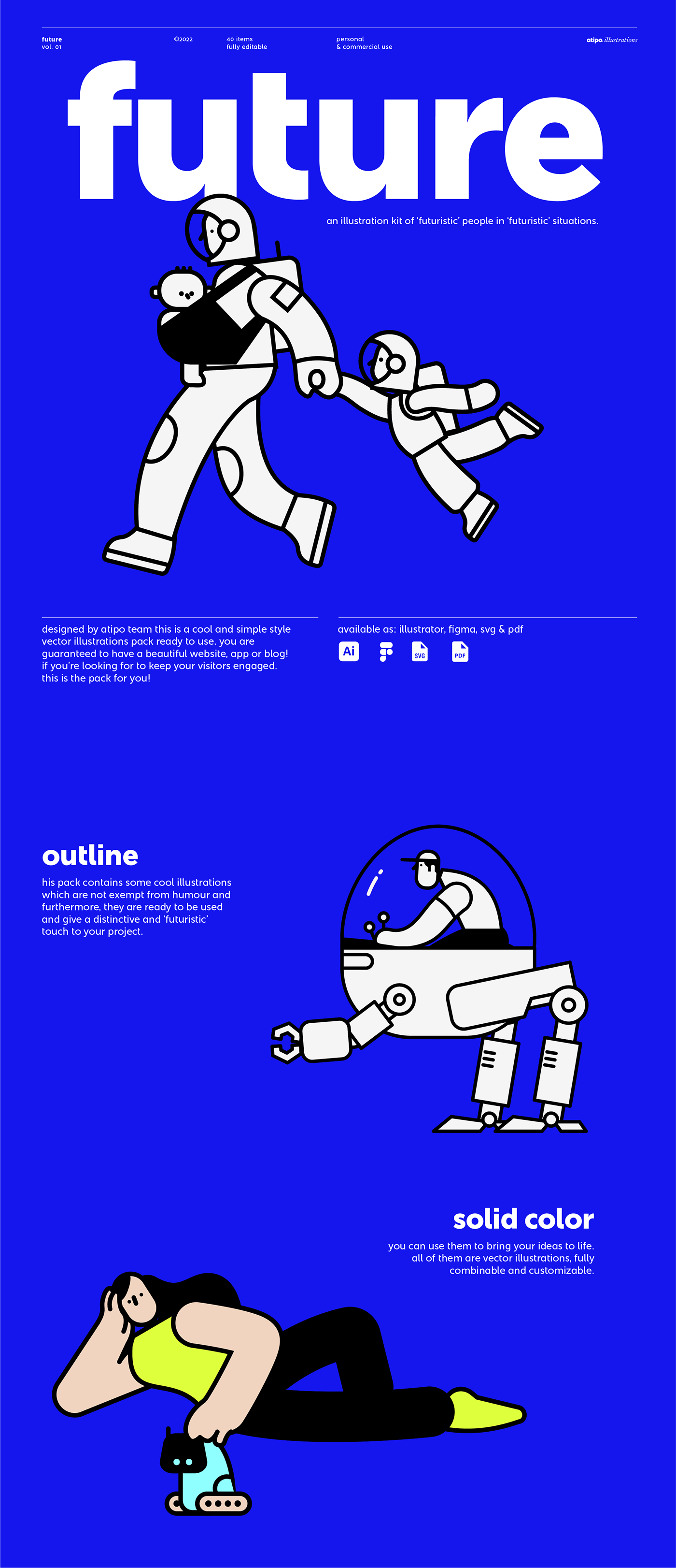 Character design  clean digital illustration flat future minimal Technology vector