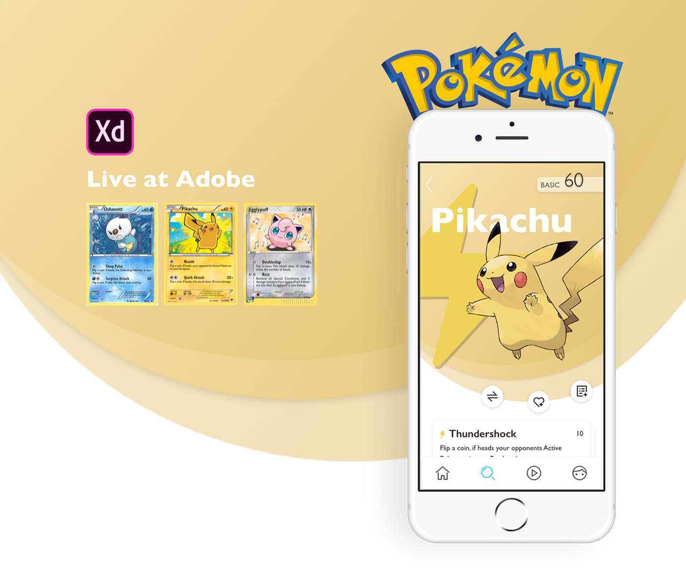 ux UI Pokemon app Gaming design
