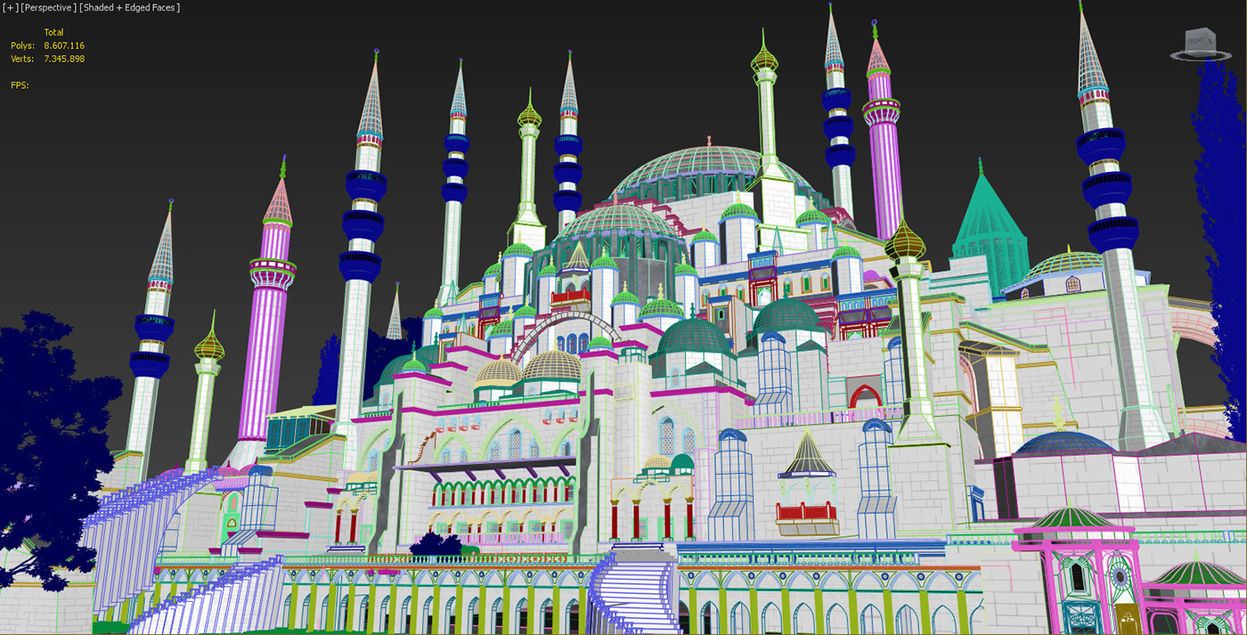 3d modeling vray 3dsmax mosque islamic islamic art