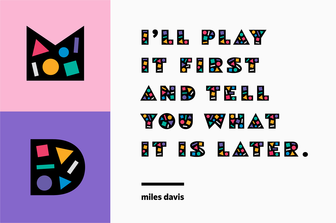 multicolor color multi multi-color Fontself 80s Memphis pop art font