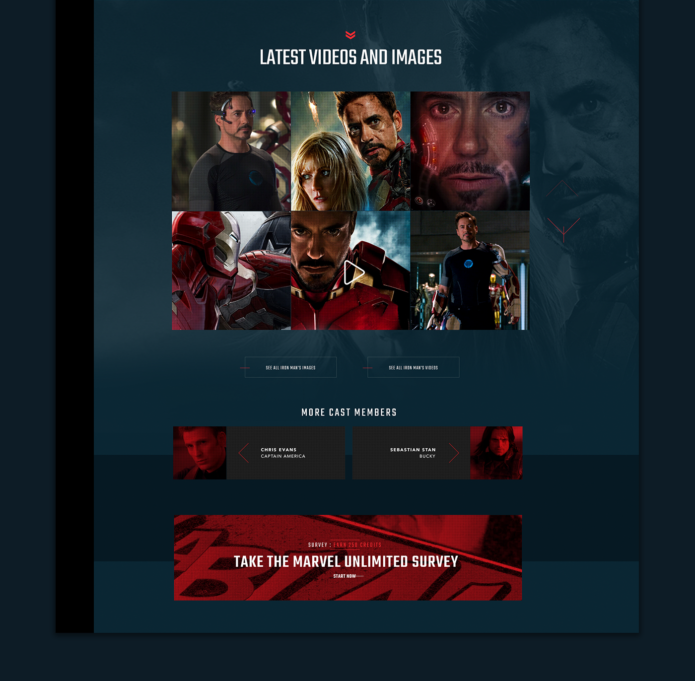 marvel captain america comics movie Movies Web Design  UI ux Web design