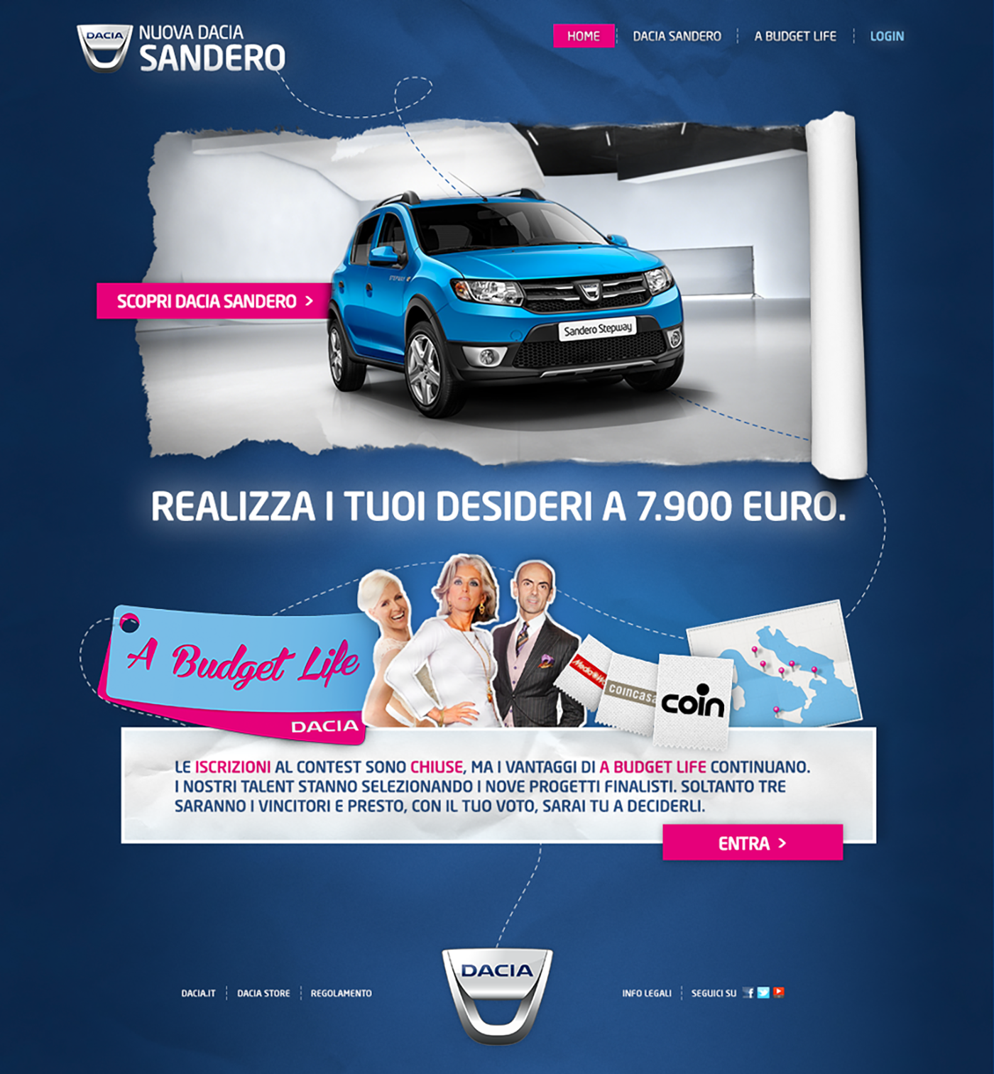 automotive   dacia sandero Integrated Campaign activation Web promo