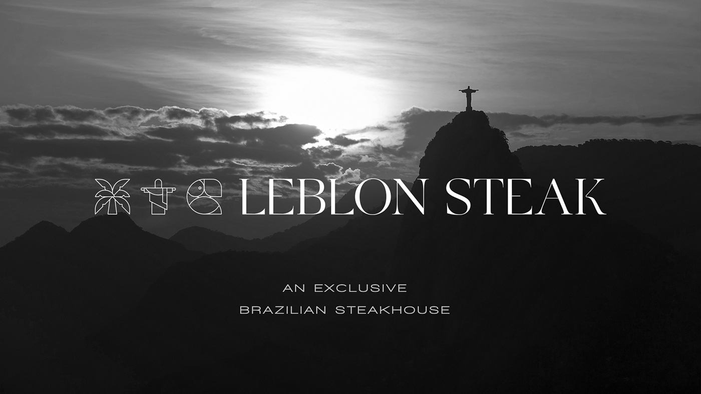 brand Brazil Brazilian leblon logo luxury restaurant steak Steakhouse visual identity