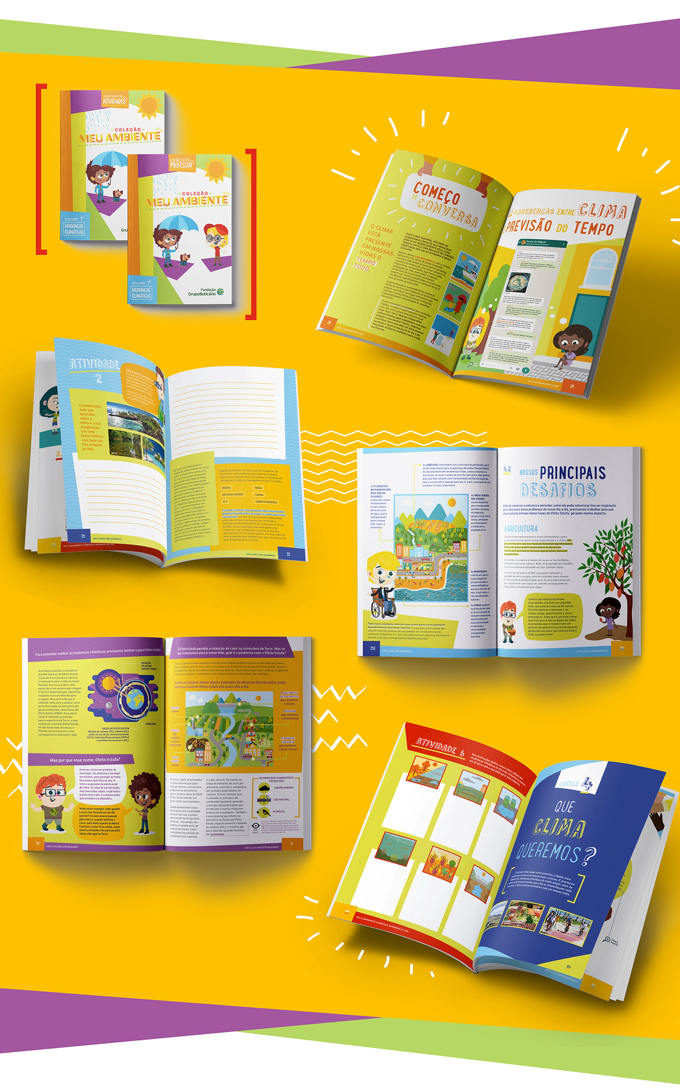 Boticário environment Nature conservation childrens book teaching materials Education textbook book design