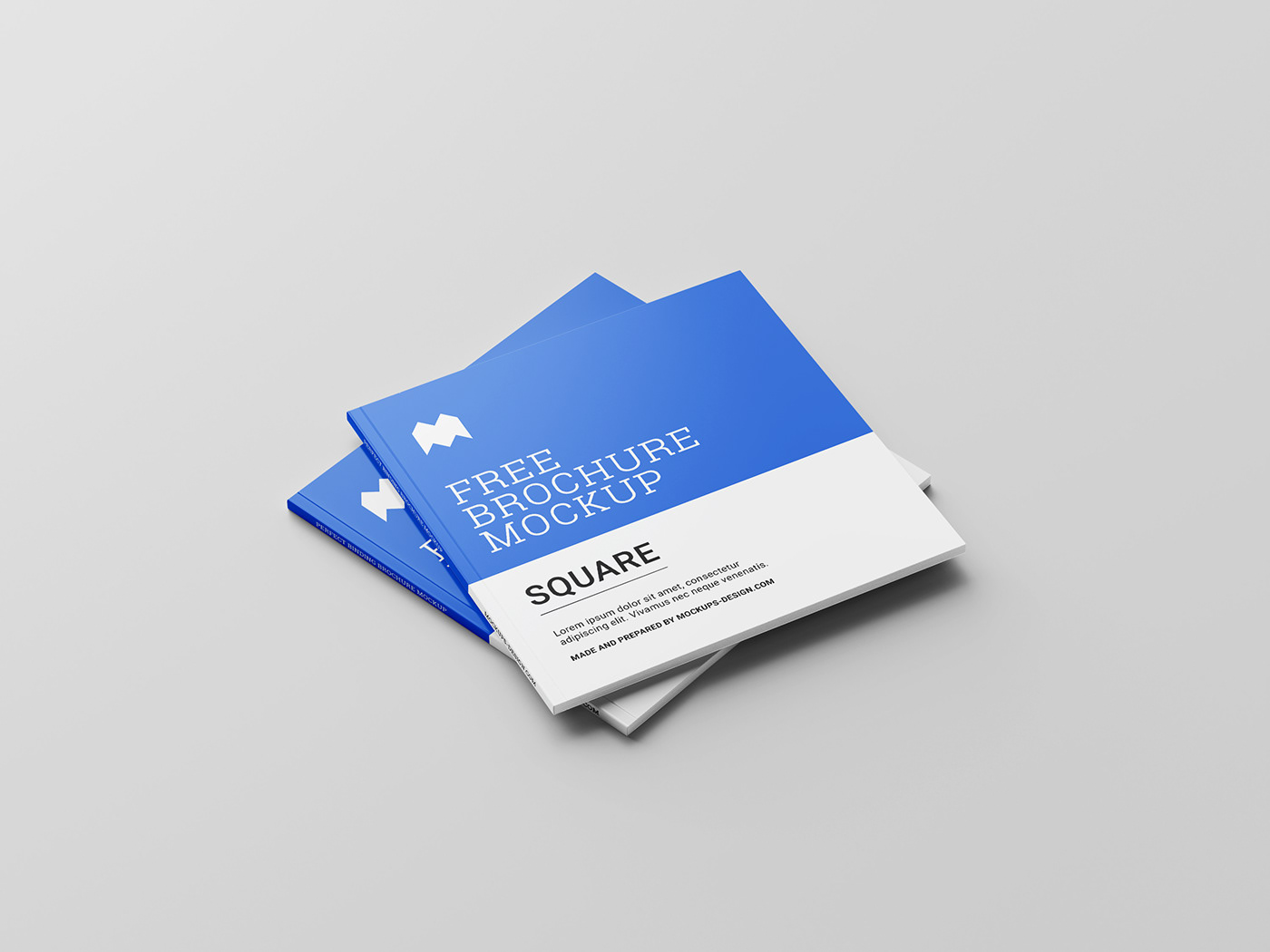 brochure quare catalog book Mockup free psd freebie Perfect Binding