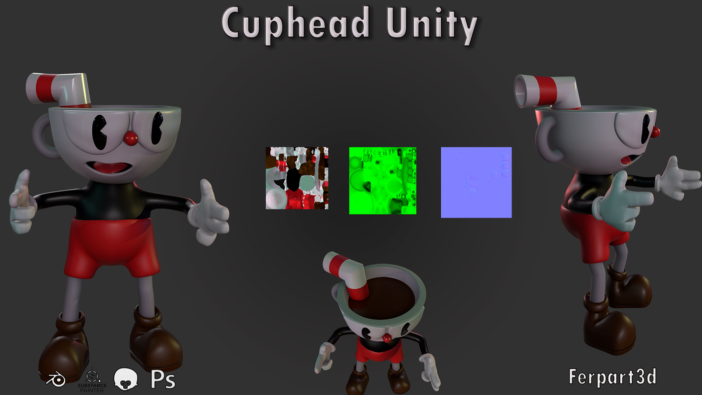 Cuphead cuphead fanart Digital Art  mugman video game