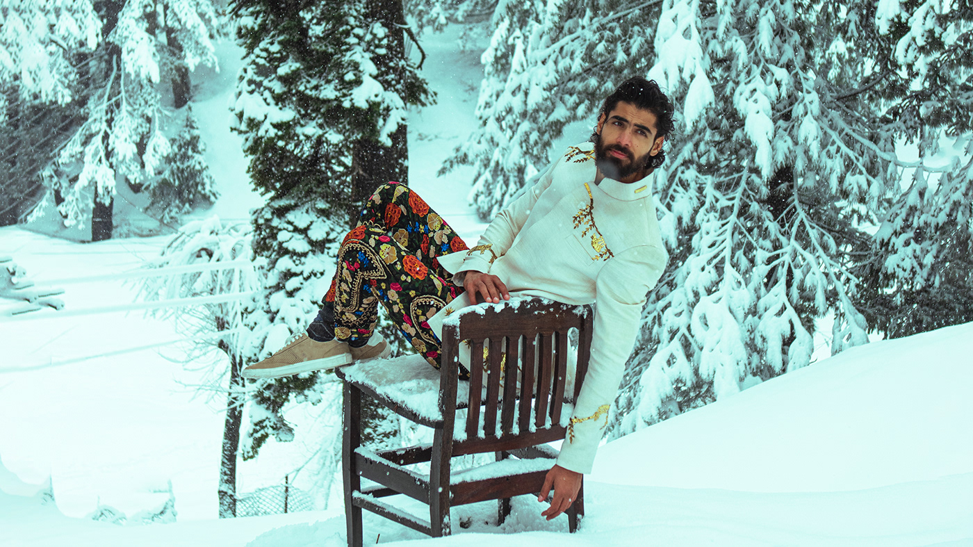 design editorial Ethnic Fashion  fashiondesigner indianwedding Menswear Photography  portrait snow
