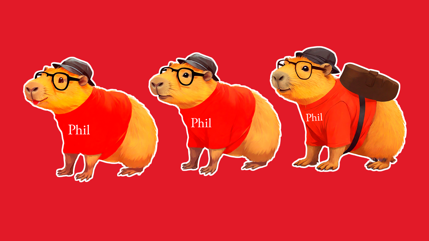 mascote Ilustração Digital Art  Mascot Colégio school kids Education capivara capybara