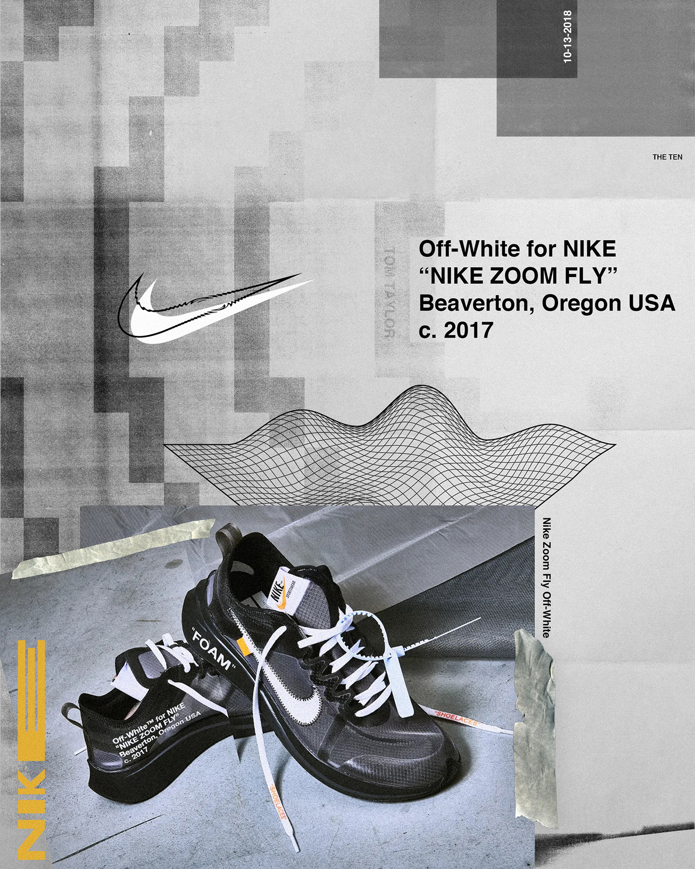 abstract Nike off-white poster sneakers streetwear virgil abloh