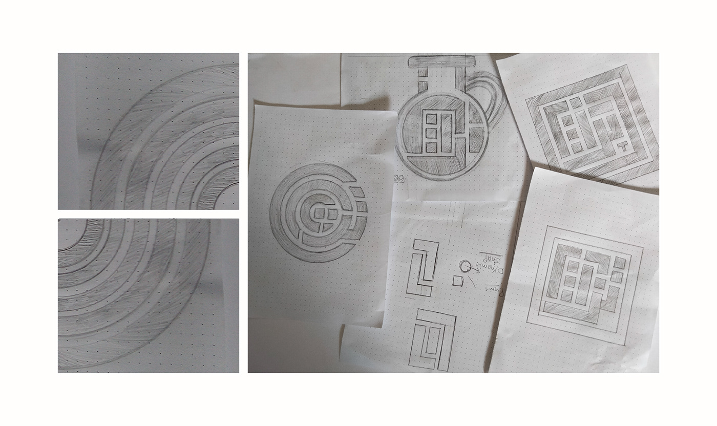 arabic brand identity branding  handmade logos Logotype Pottery typography   vintage visual identity