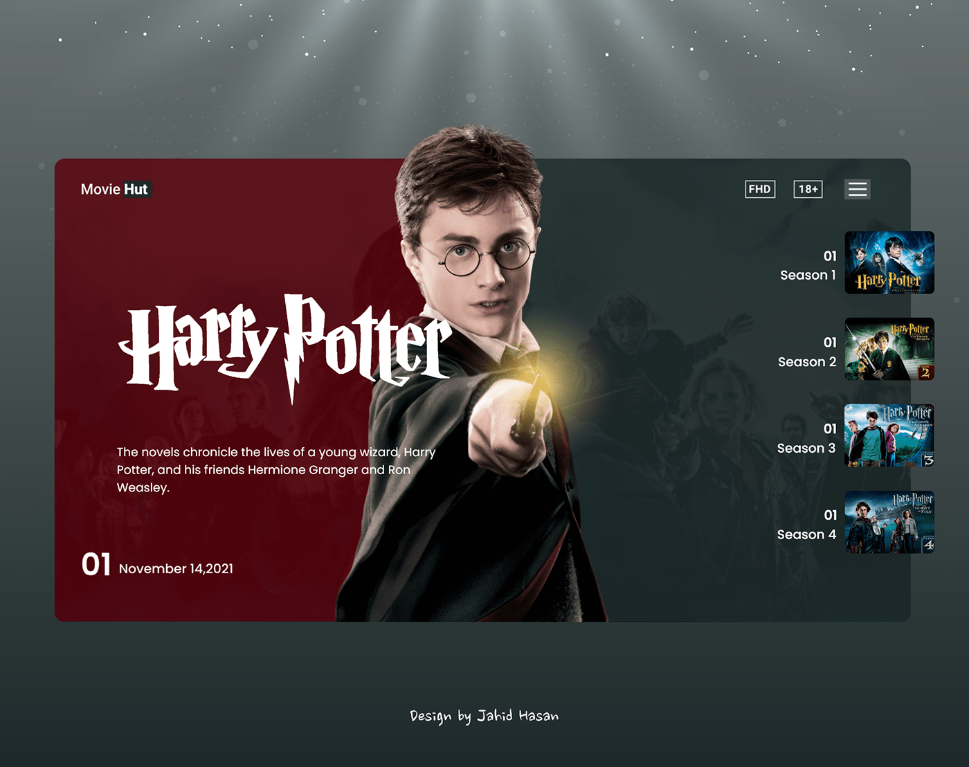 design harry potter homepage